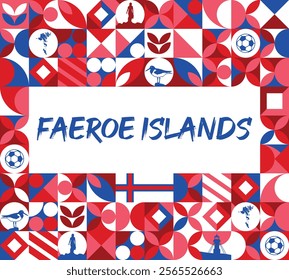 Faroe Islands flag. in colors of the Faroe Islands national flag