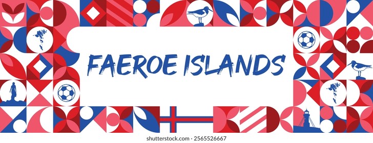 Faroe Islands flag. in colors of the Faroe Islands national flag