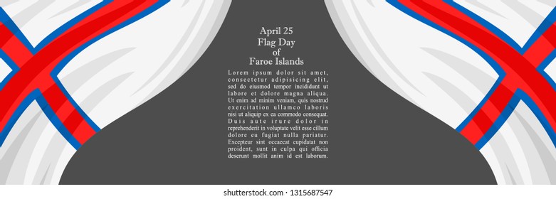 Faroe Islands flag day vector illustration. Suitable for greeting card, poster and banner. 
