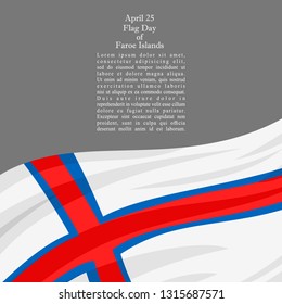 Faroe Islands flag day vector illustration. Suitable for greeting card, poster and banner. 