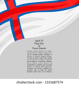Faroe Islands flag day vector illustration. Suitable for greeting card, poster and banner. 