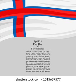 Faroe Islands flag day vector illustration. Suitable for greeting card, poster and banner. 