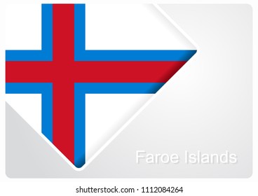 Faroe Islands flag design background layout. Vector illustration.