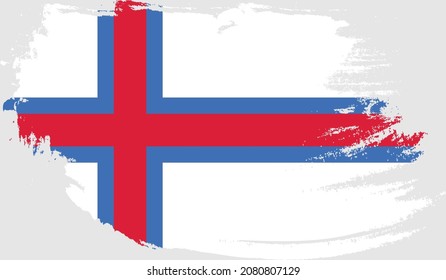 Faroe Islands flag in grunge style
