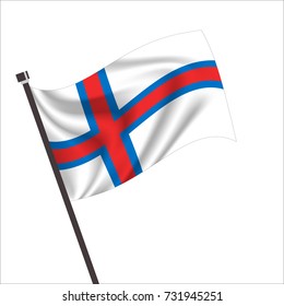 Faroe Islands flag. Faroe Islands Icon vector illustration,National flag for country of Faroe Islands isolated, banner vector illustration. Vector illustration eps10.