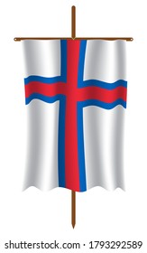 Faroe Islands flag image vector. EPS.file