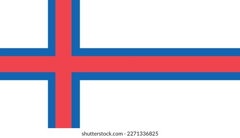 Faroe Islands flag national emblem graphic element Illustration template design

