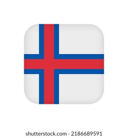 Faroe Islands flag, official colors. Vector illustration.