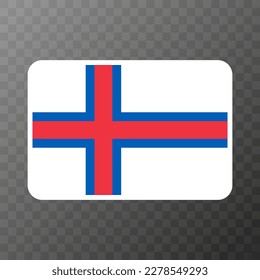 Faroe Islands flag, official colors and proportion. Vector illustration.