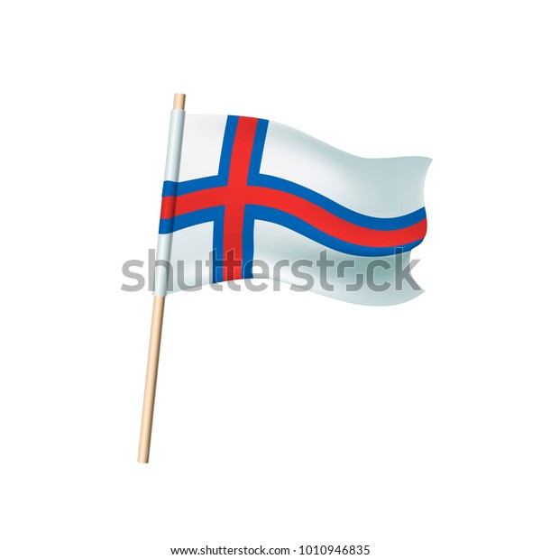Faroe Islands Flag Red Blue Stock Vector (Royalty Free) 1010946835