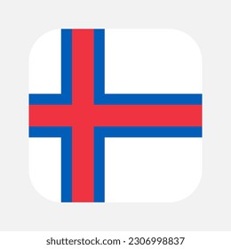 Faroe Islands flag simple illustration for independence day or election