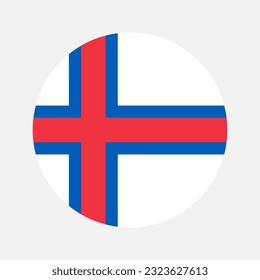 Faroe Islands flag simple illustration for independence day or election