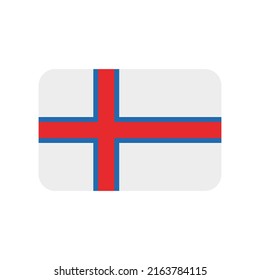 Faroe Islands flag vector icon on white background