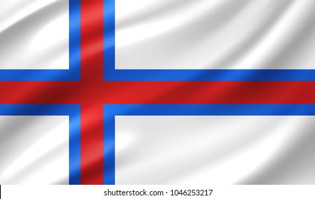 Faroe Islands Flag in Vector Illustration