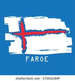 Faroe Islands flag vector illustration
