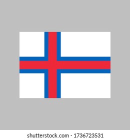 Faroe Islands flag vector illustration in high quality for ui and ux, website or mobile application