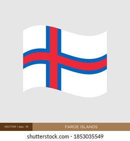 Faroe Islands Flag Vector Illustration Design Template.