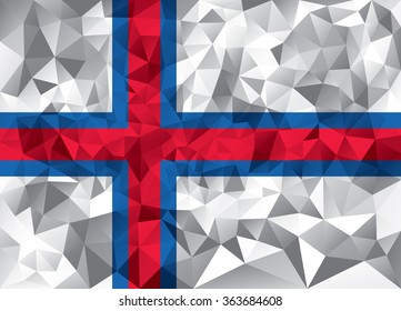 Faroe Islands flag vector illustration.