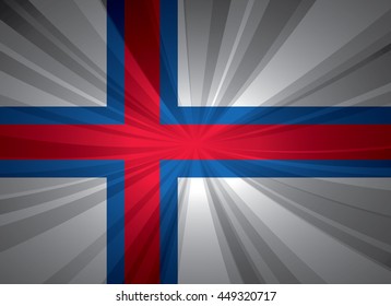 Faroe Islands flag vector illustration.