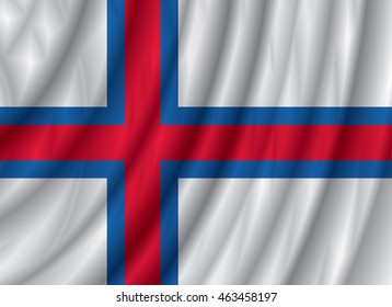 Faroe Islands flag vector illustration.