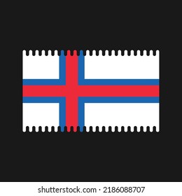 Faroe Islands Flag Vector. National Flag