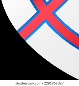 Faroe Islands flag wave isolated on png or transparent background