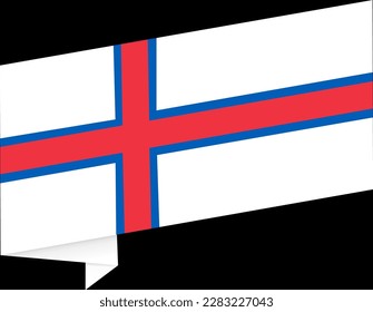 Faroe Islands flag wave isolated on png or transparent background