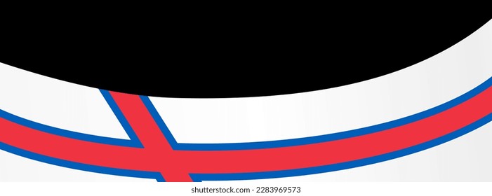 Faroe Islands flag wave isolated on png or transparent background