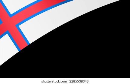 Faroe Islands flag wave isolated on png or transparent background