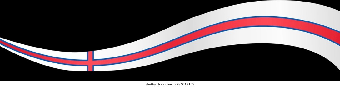 Faroe Islands flag wave isolated on png or transparent background