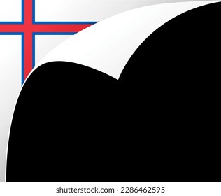 Faroe Islands flag wave isolated on png or transparent background