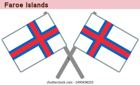 Faroe Islands Flags Isolated on white Background. vector illustration.