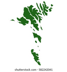 faroe Islands green map