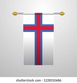 Faroe Islands hanging Flag