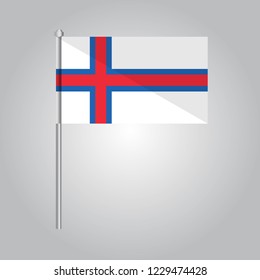 Faroe Islands Icon vector illustration,National flag for country of Faroe Islands isolated, banner vector illustration. Vector illustration eps10.