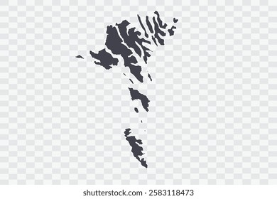 Faroe Islands Map Anchor Color on White Background quality files Png