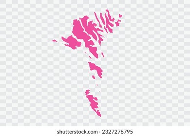 Faroe Islands Map Fuscia Color Background quality files png