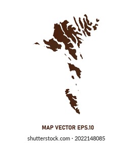 Faroe Islands map High Detailed on white background. Abstract design vector illustration eps 10