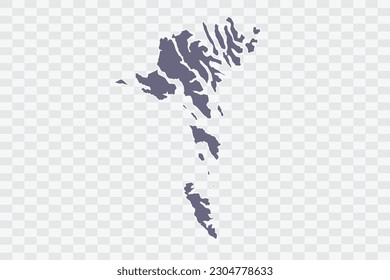 Faroe Islands Map pewter Color on White Background quality files Png