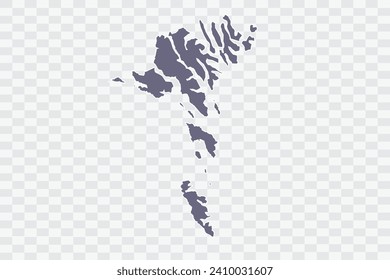 Faroe Islands Map pewter Color on White Background quality files Png