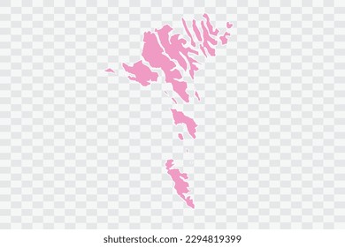 Faroe Islands Map pink Color Background quality files png