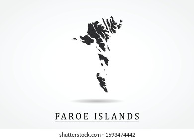 Faroe Islands Map - World Map International vector template isolated on white background - Vector illustration eps 10