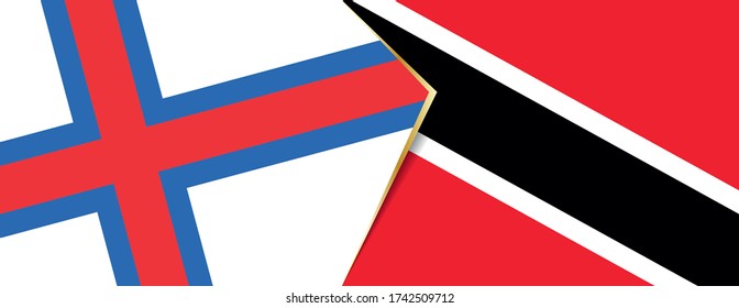 Faroe Islands and Trinidad and Tobago flags, two vector flags symbol of relationship or confrontation.