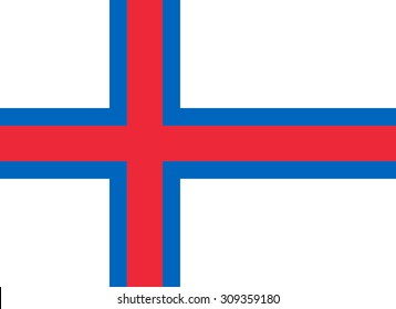Faroe Islands vector flag