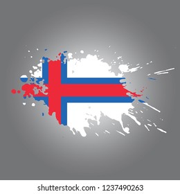 Faroe Islands Vector paint stain
