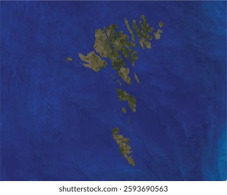 FaroeIsland map with satellite view design style.