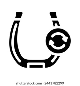farrier blacksmith metal glyph icon vector. farrier blacksmith metal sign. isolated symbol illustration