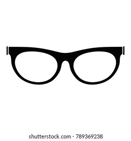 Farsighted eyeglasses icon. Simple illustration of farsighted eyeglasses vector icon for web