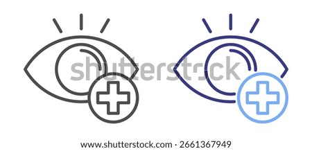Farsightedness eye icon sheet color