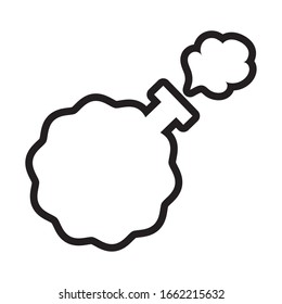 fart balloon april fools day line style vector illustration design